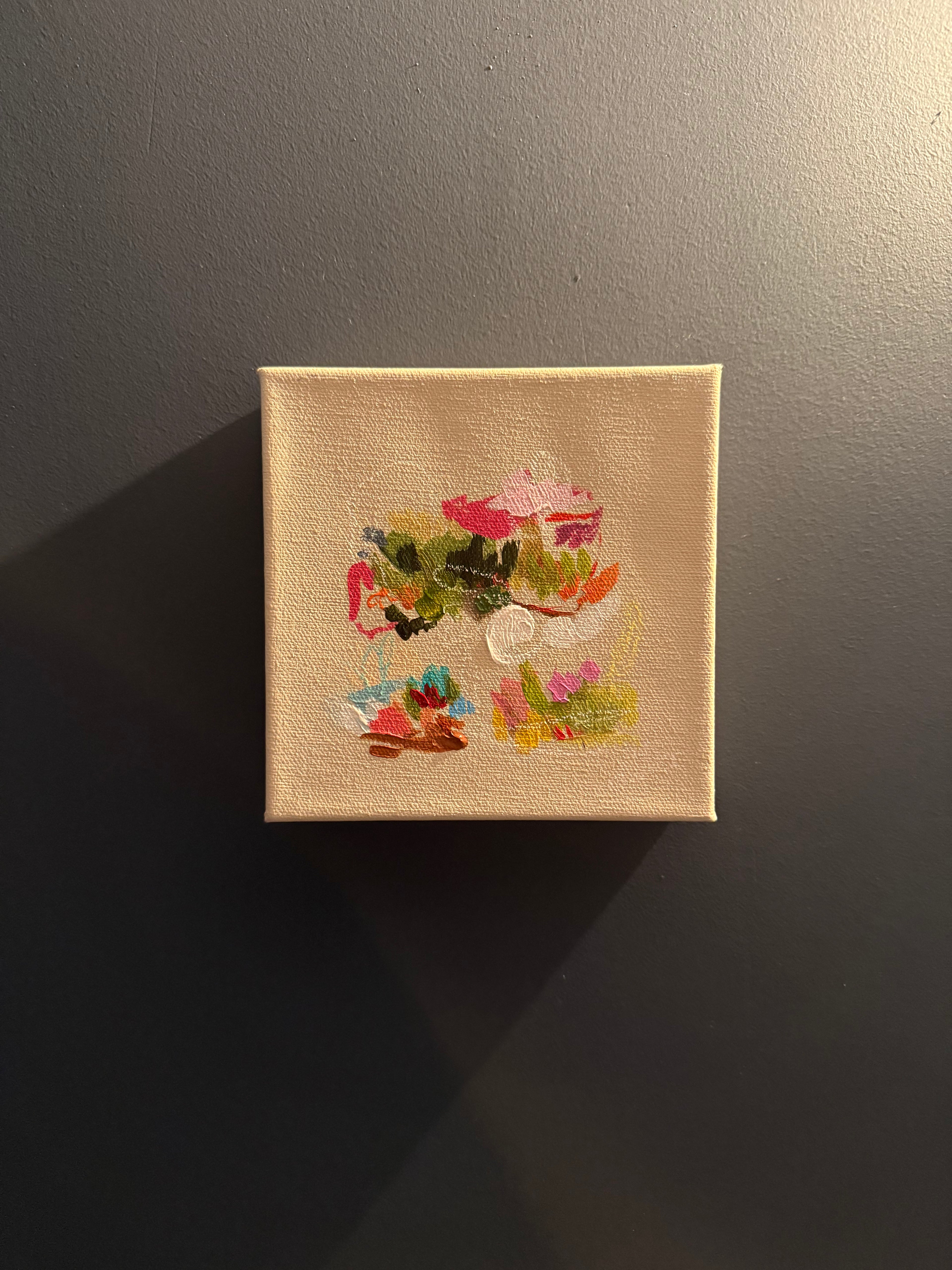 6" X 6" Abstract Painting by Milly Edwards on Canvas Ready to Hang 1