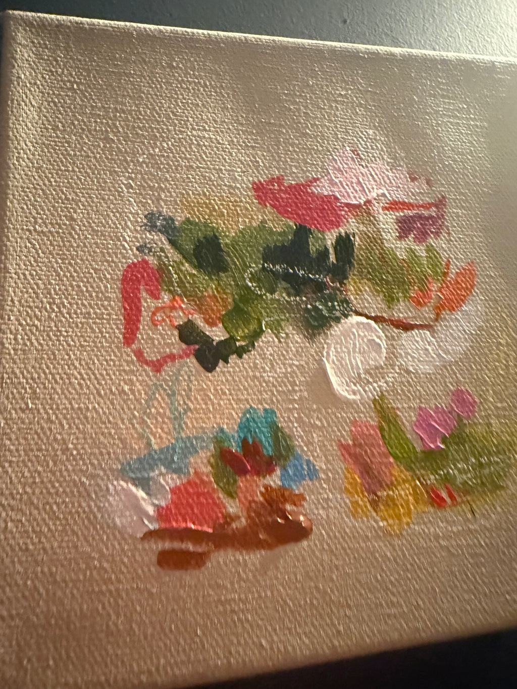 6" X 6" Abstract Painting by Milly Edwards on Canvas Ready to Hang 1