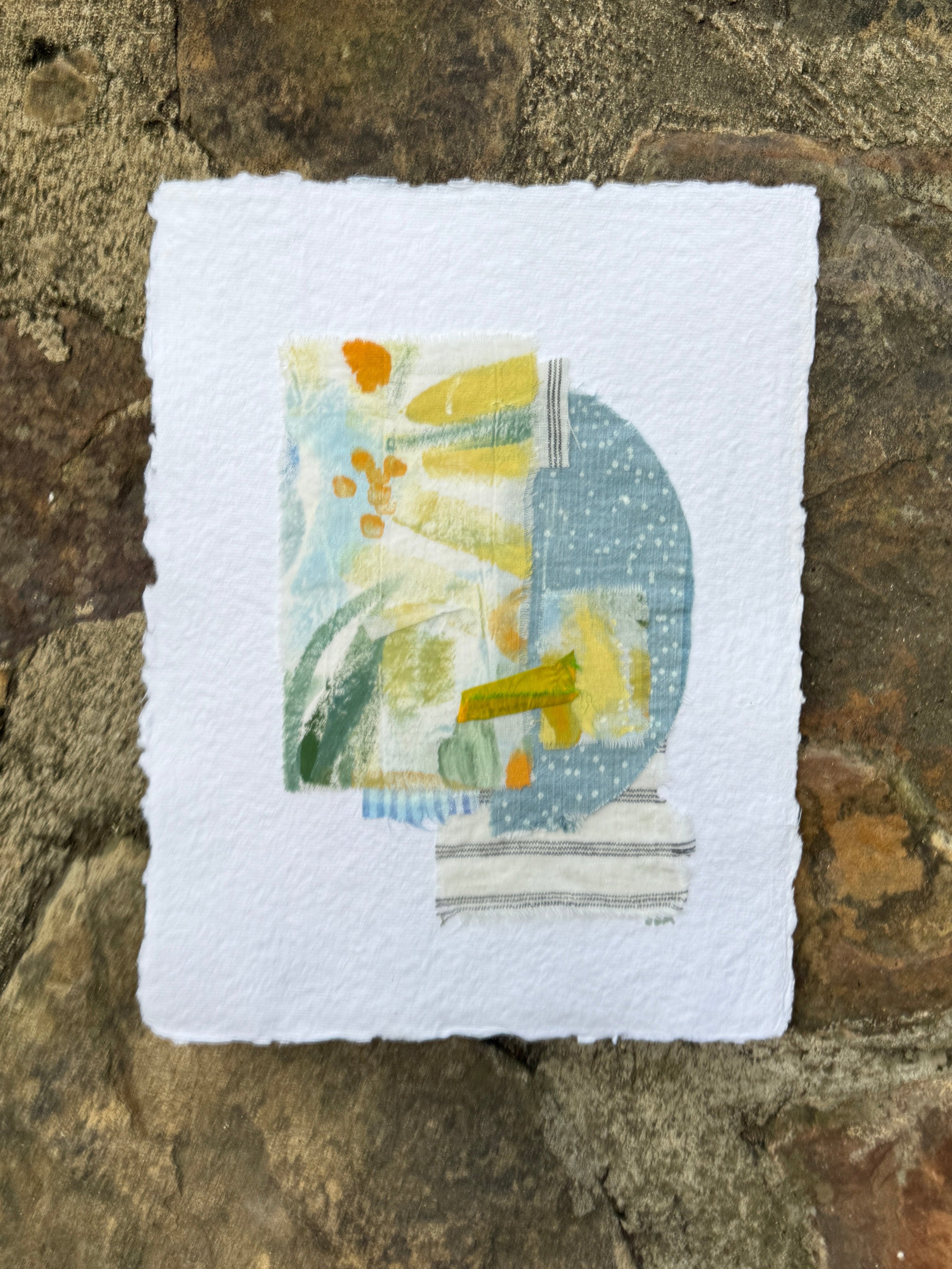 10" X 13" Collage by Catherine Meyer on Textured Paper 1