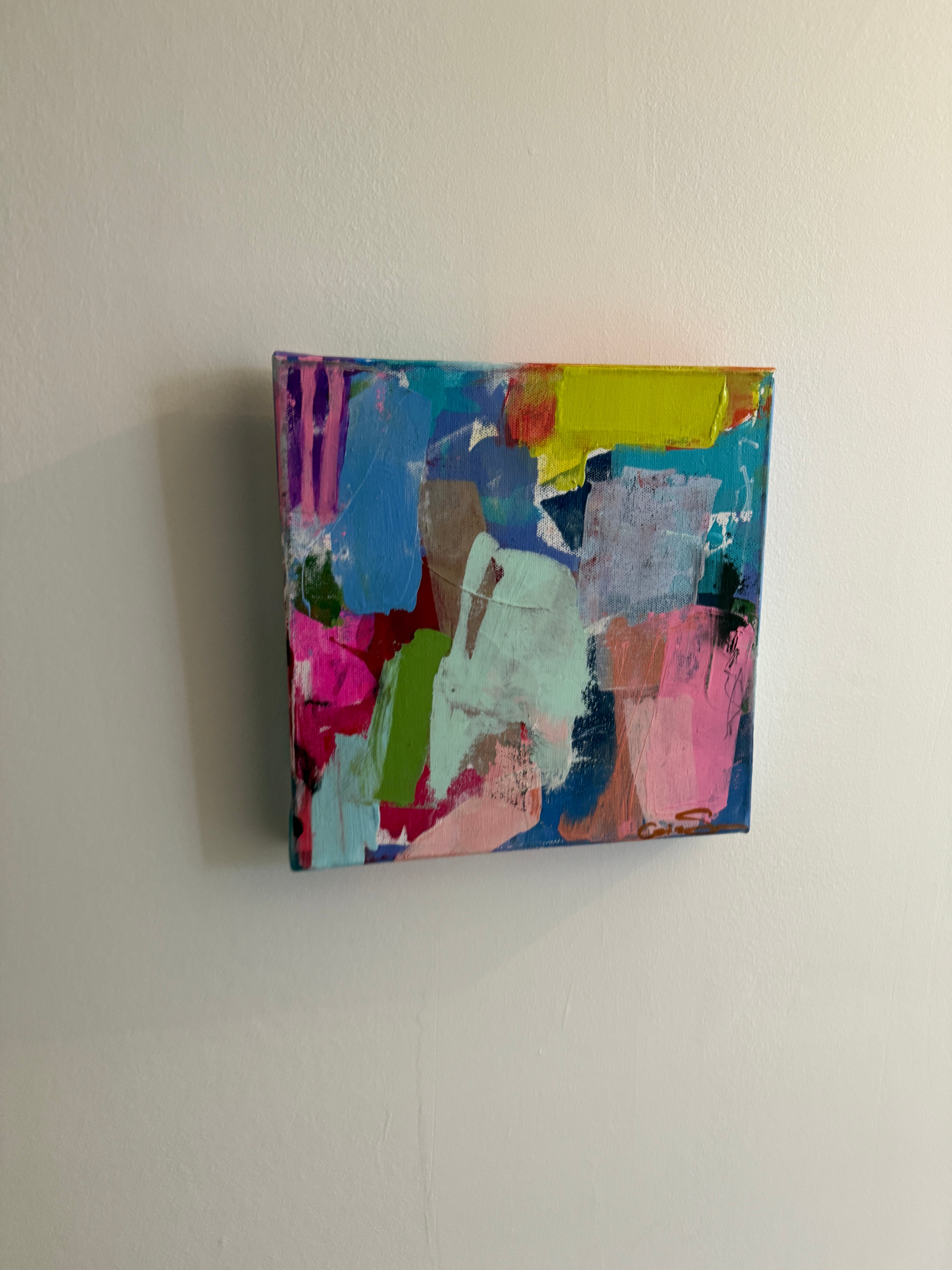 10" X 10" Abstract Painting by Corie Swan on Canvas Ready to Hang