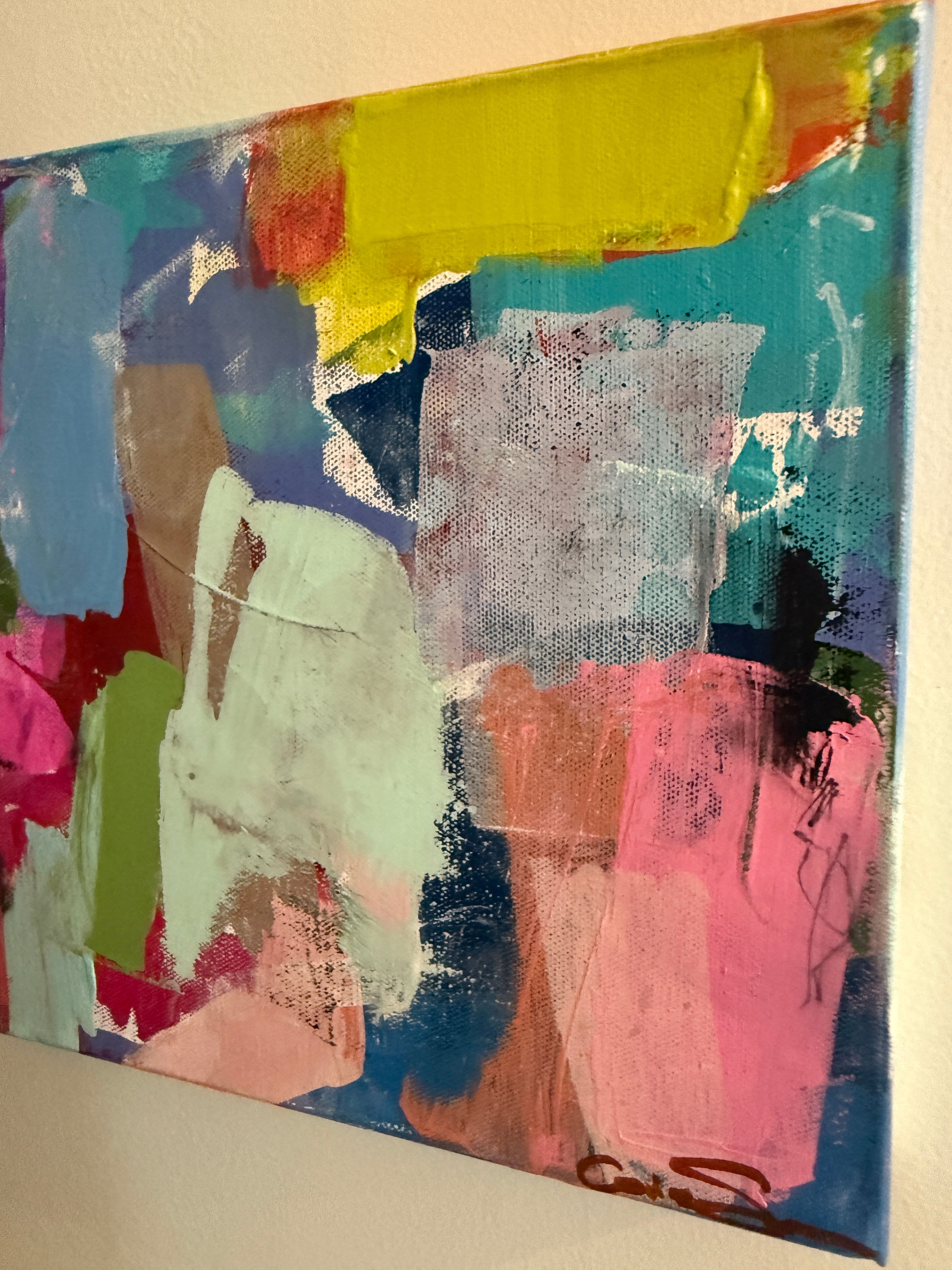 10" X 10" Abstract Painting by Corie Swan on Canvas Ready to Hang