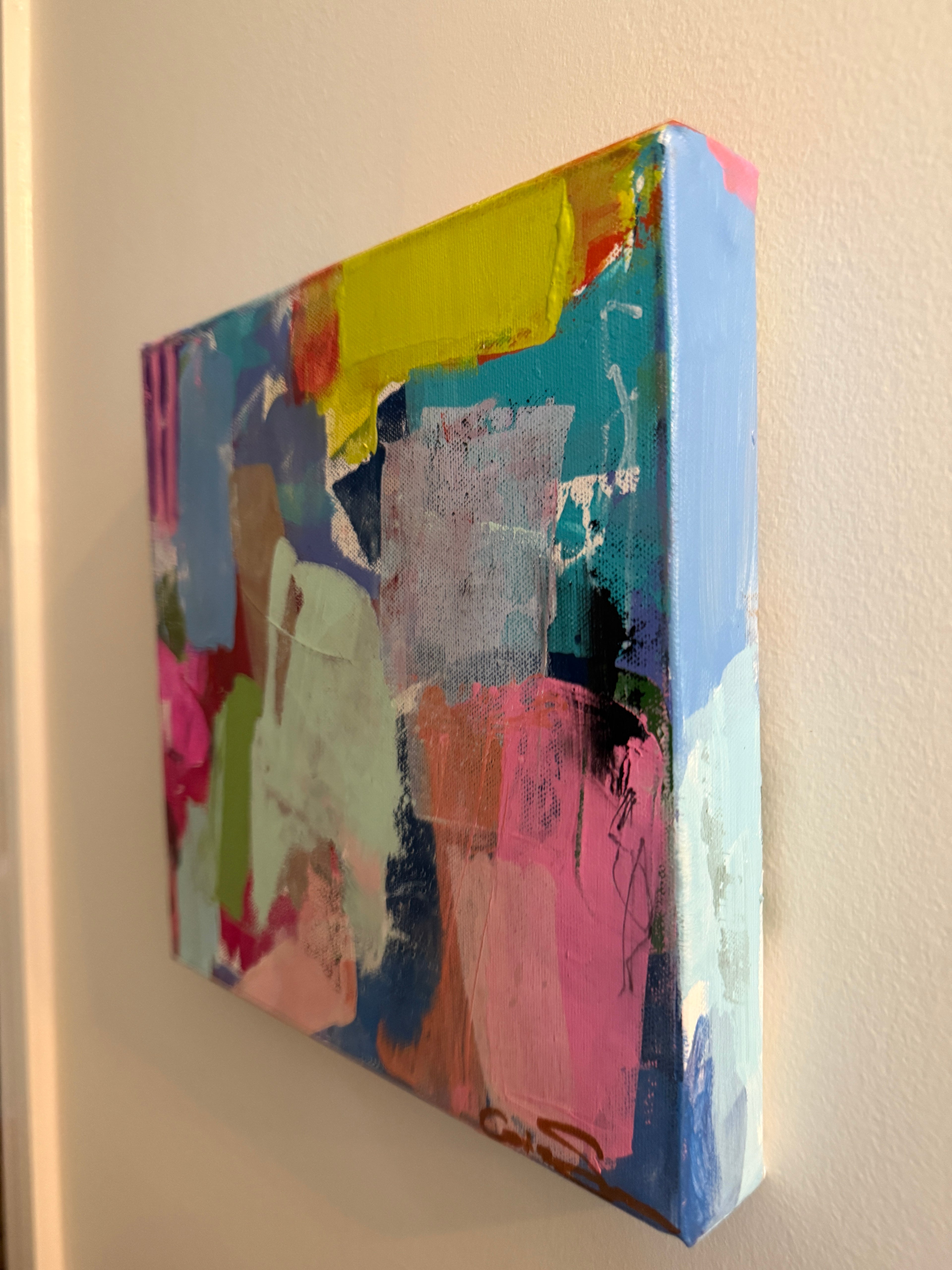 10" X 10" Abstract Painting by Corie Swan on Canvas Ready to Hang