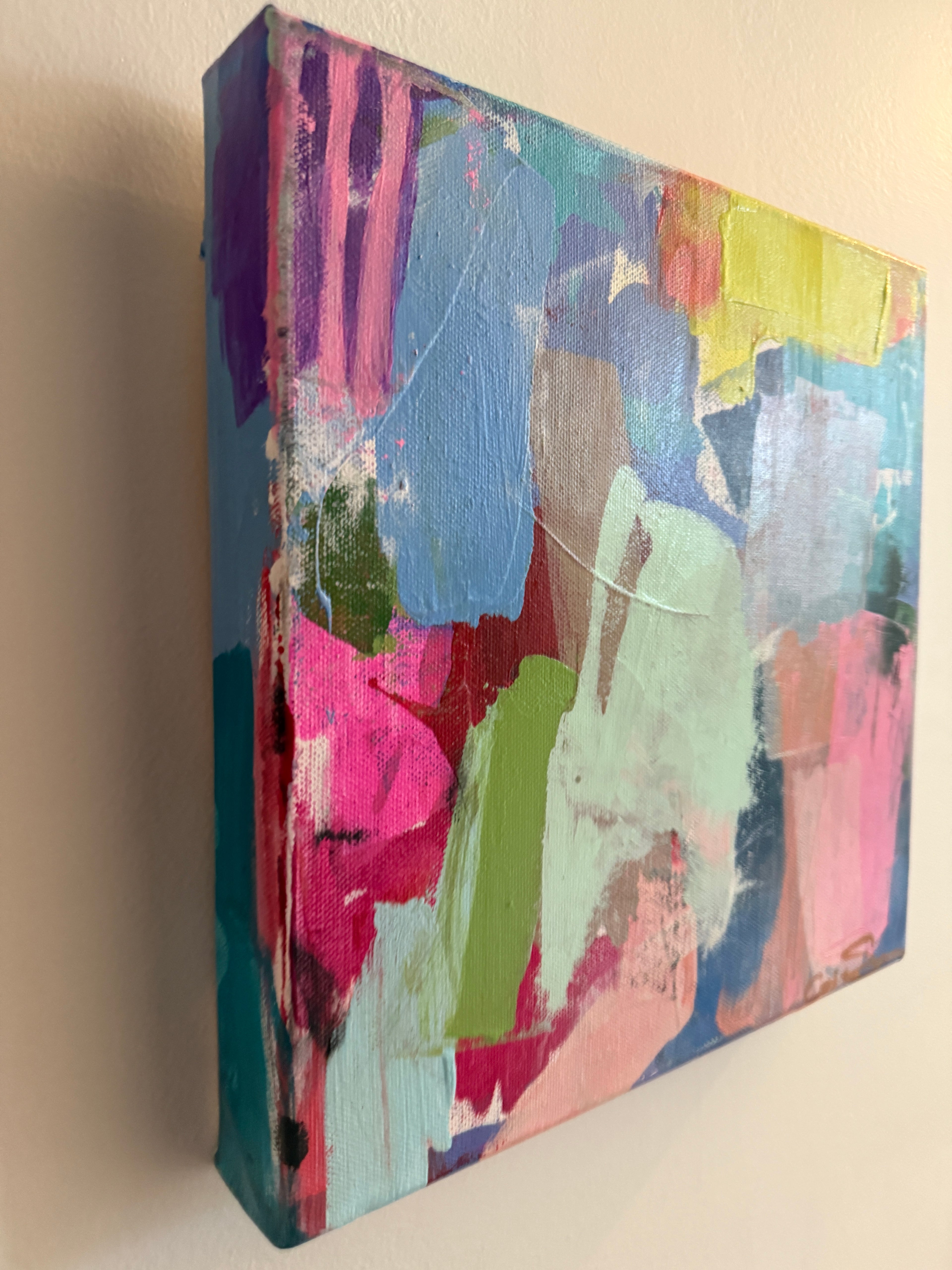 10" X 10" Abstract Painting by Corie Swan on Canvas Ready to Hang