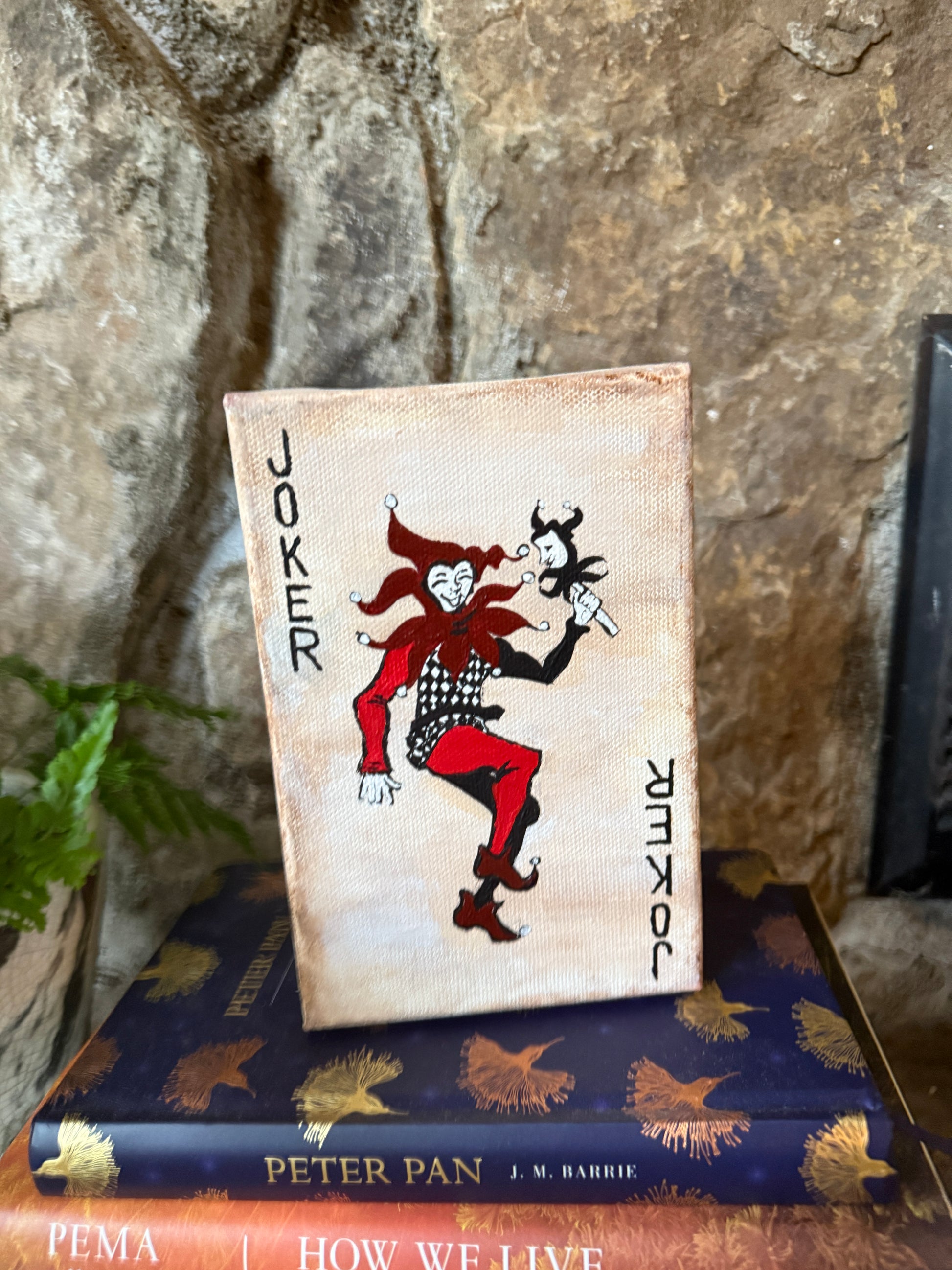 4" x 6" "Joker" Painting by Claudia Pope on Canva Ready to Hang