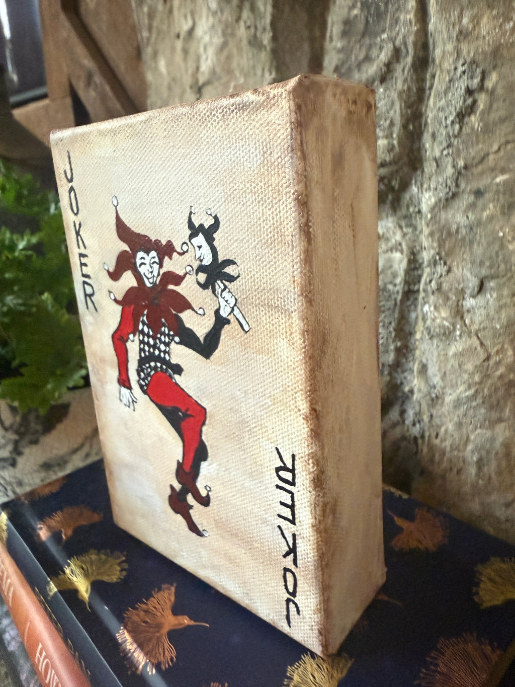 4" x 6" "Joker" Painting by Claudia Pope on Canva Ready to Hang