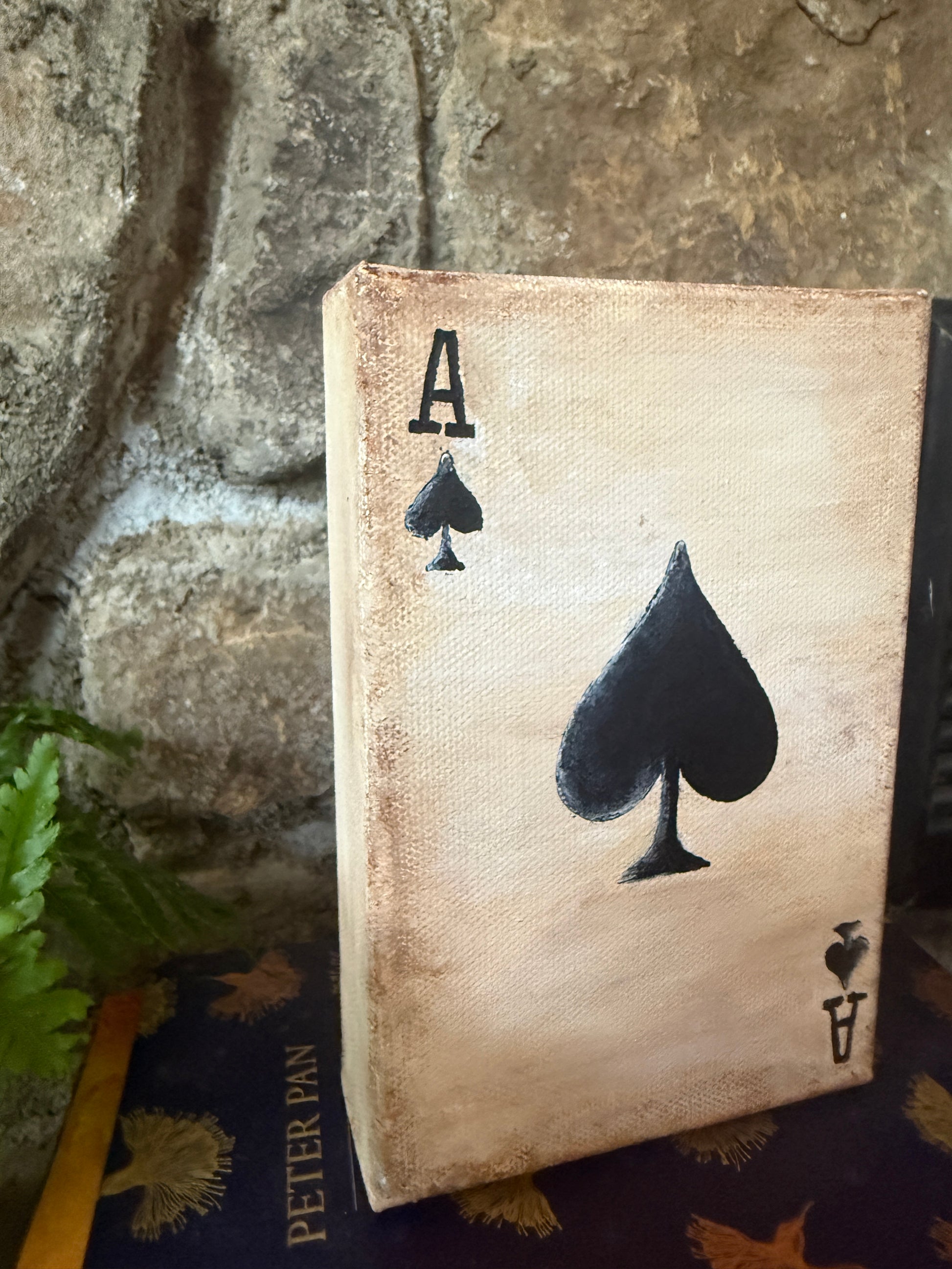 4" x 6" "Ace of Spades" Painting by Claudia Pope on Canva Ready to Hang