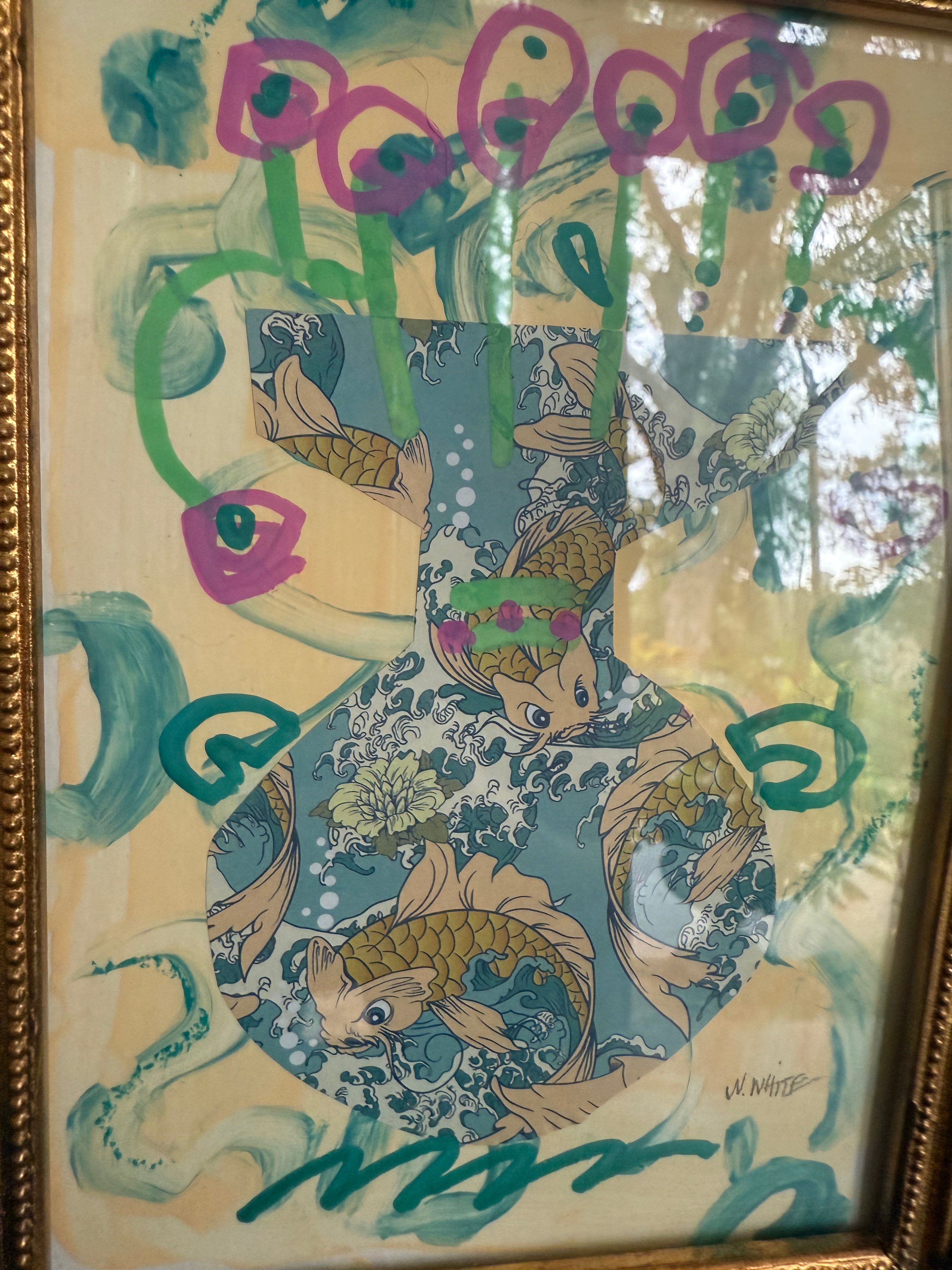 6.5" x 8.5" Mixed Media, "Sprung" by Noreen White